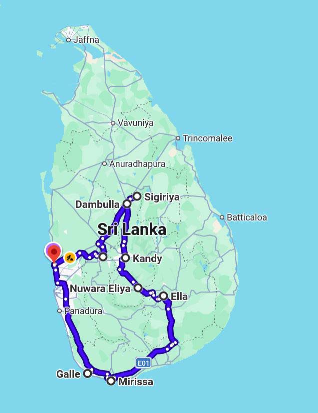 Sri Lanka map